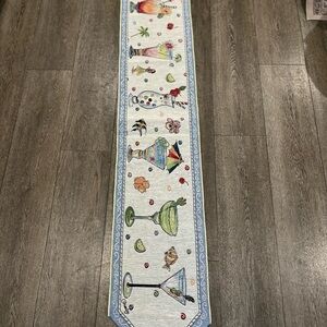 Colorful Cocktail Happy Hour/Tropical Theme Table Runner